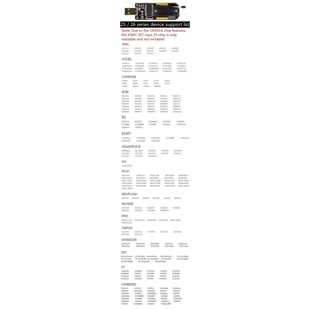 Mô đun CH341A 24 25 Series EEPROM Flash BIOS USB + kẹp SOIC8 SOP8 cho EEPROM 93CXX / 25CXX / 24CXX | BigBuy360 - bigbuy360.vn