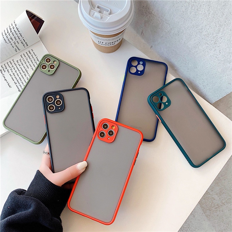 Ốp lưng nhám chống sốc va đập bảo vệ camera cho iPhone 14 Pro Max X XS XR