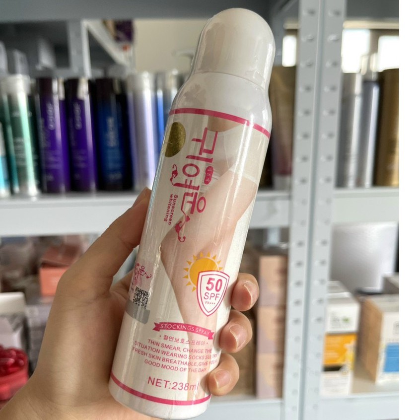 Xịt Tất Chống Nắng Che Khuyết Điểm Trắng Da STOCKINGS SPRAY HÀN QUỐC SPF 50 PA++ 238ML