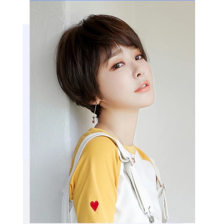 Tóc giả nữ nguyên đầu tomboy, tóc tém