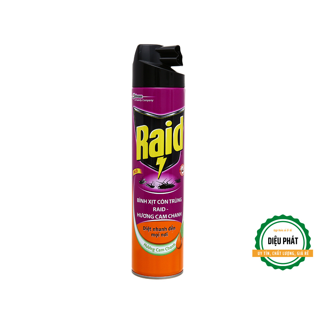 ⚡️ Bình Xịt Côn Trùng, Bình Xịt Muỗi Raid Hương Cam Chanh 600ml