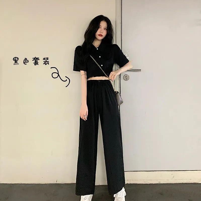 (CÓ SẴN) Set bộ đồ quần ống rộng áo croptop 🌻FREESHIP🌻 Bộ đồ thể thao cool ngầu độc ་