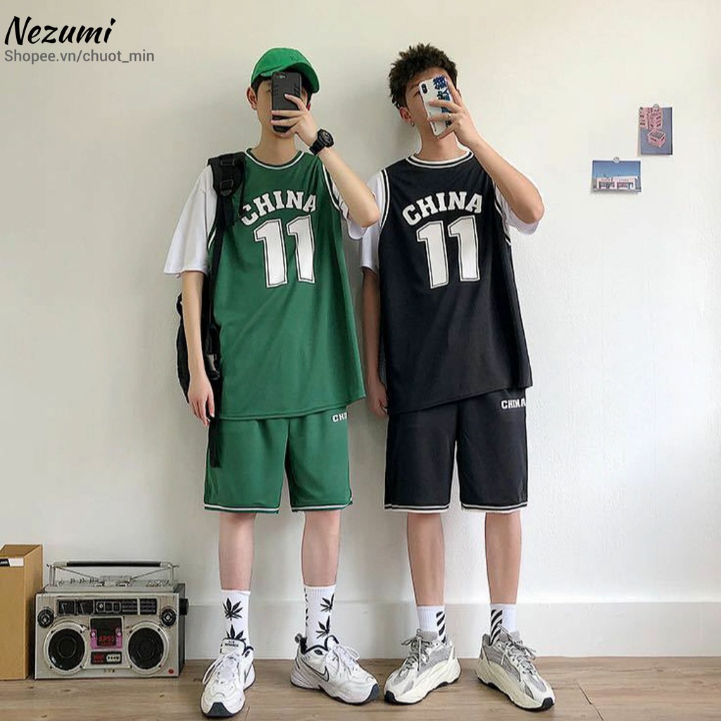 Bộ quần áo thể thao bóng rổ China 11 unisex nam nữ