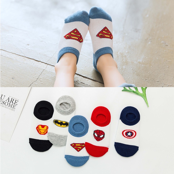 📛 RẺ VÔ ĐỊCH 📛 TẤT CHÂN, VỚ CỔ NGẮN HỌA TIẾT SIÊU NHÂN CHO BÉ TRAI