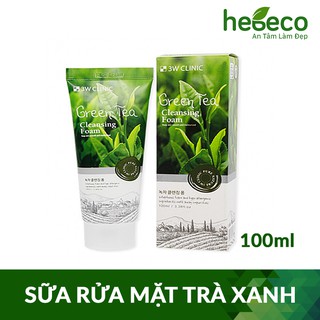 Sữa Rửa Mặt 3W Clinic Green Tea Foam Cleansing 100ml
