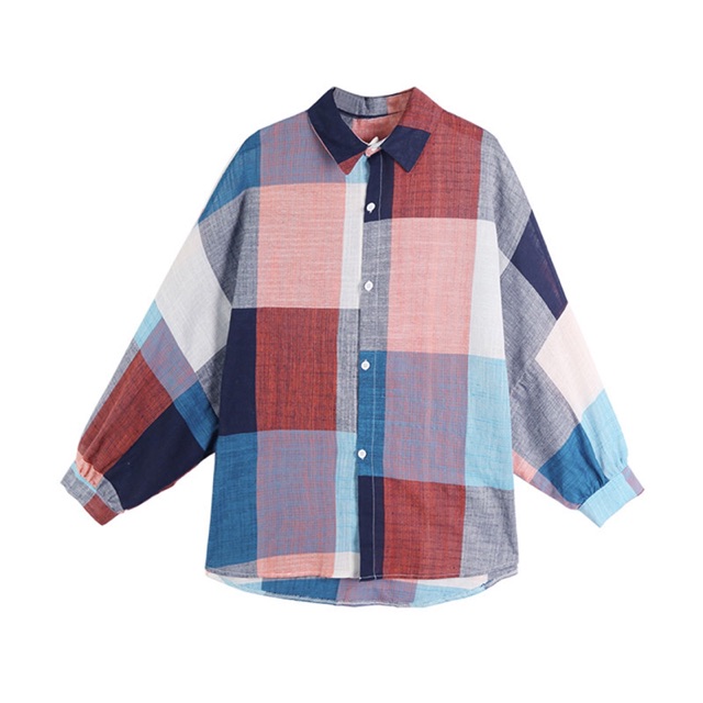 Áo Sơ Mi Tay Dài Sọc Caro Phong Cách Hàn Quốc | BigBuy360 - bigbuy360.vn