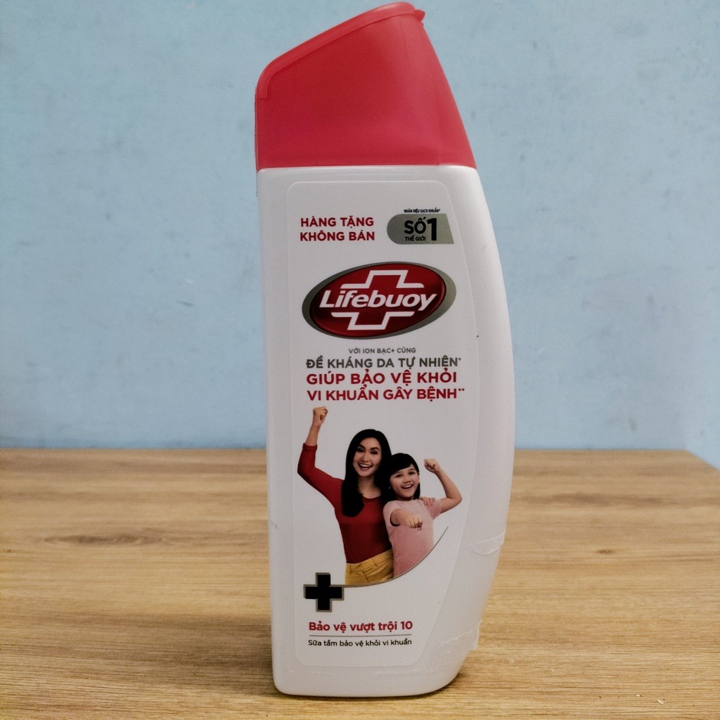 Combo 3 Chai Sữa Tắm Lifebuoy Bảo Vệ Khỏi Vi Khuẩn Vượt Trội 10 Lần Hàng Ngày 200g - Hàng KM Nắp Đỏ