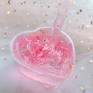 SLIME PINKY HEART HŨ TRÁI TIM - SLIME TRONG SIÊU ĐẸP - CLEAR SLIME HANDMADE DIY ĐỒ CHƠI SLIME CHO BÉ AN TOÀN