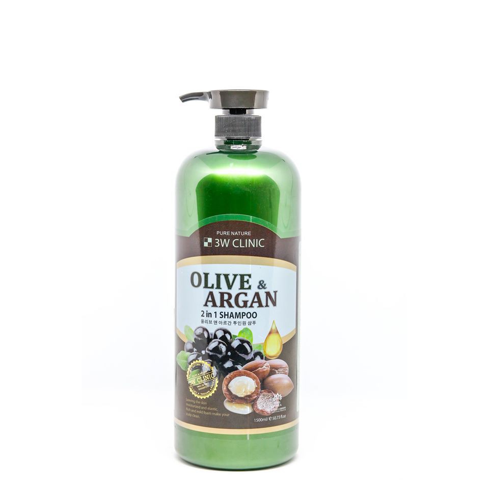 🍅 Dầu Gội Olive & Argan 2 Trong 1 🍅 3W CLINIC Olive & Argan 2IN1 Shampoo tabiho tabiho 🍅