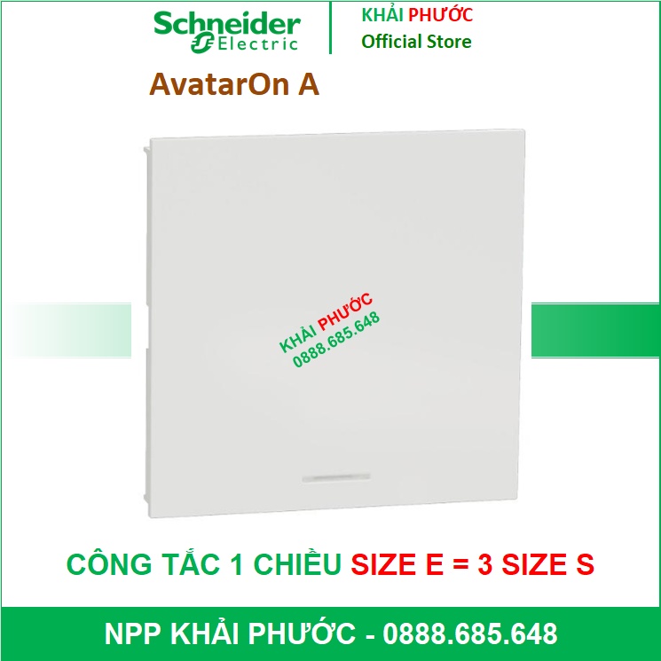 CÔNG TẮC ĐƠN 1 CHIỀU 16AX 16A Size E CẮM NHANH M3T31_E1F_WE SCHNEIDER AVATARON A - KHẢI PHƯỚC ELECTRIC