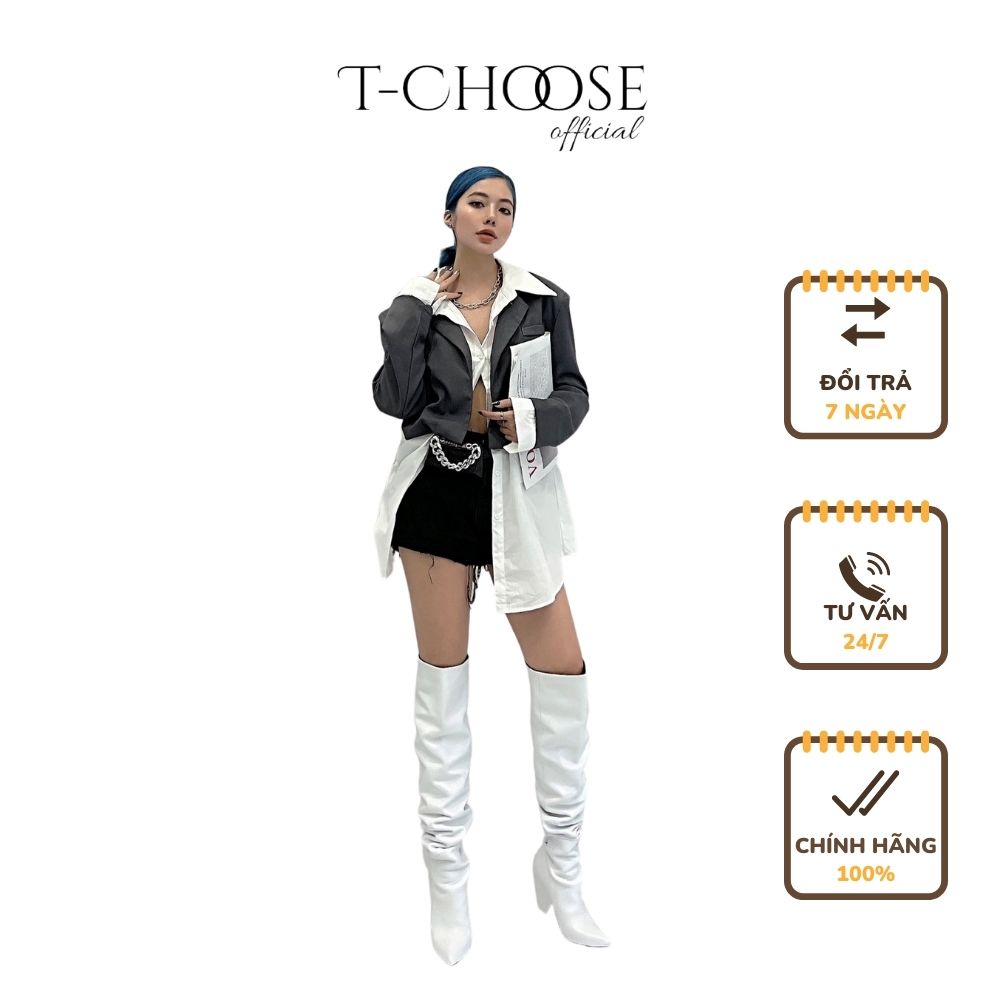 Áo vest Tchoose, áo vest liền sơ mi, phong cách thời trang - T136