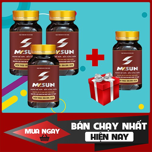 [Mua 3 tặng 1 - CHÍNH HÃNG] TPBVSK MR SUN - Cải Thiện Chức Năng Sinh Lý Nam (mua 3 hộp 24 viên tặng 1 hộp 24 viên)