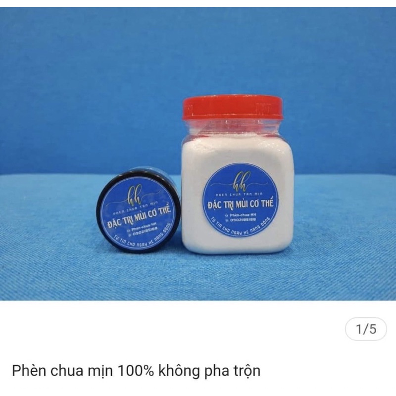 Phèn chua chưng tán mịn 100% nguyên chất, khưr mùi hiệu quả