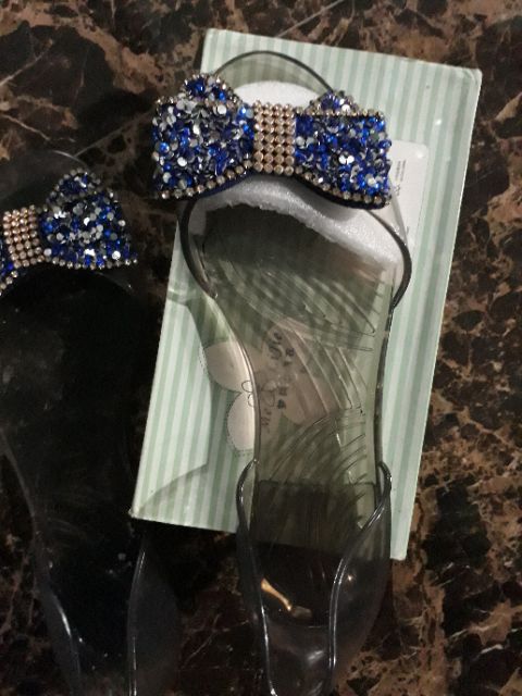 Giày nhựa nơ kim tuyến | BigBuy360 - bigbuy360.vn