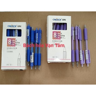 Hộp 12 cây bút gel bấm chosch cs 8698 ngòi 0.5mm