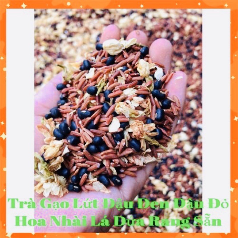 Trà Gạo lứt đậu đen,đậu đỏ mix Hoa nhài [DETOX GIẢM CÂN] / Trà Rang Tay Sẵn Cực Thơm Ngon