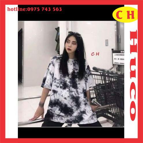 áo phông, thun tay lỡ chất cotton, áo loang đen form thụng unisex freesize🦋thời trang nam nữ, cặp, nhóm giá rẻ hottrend