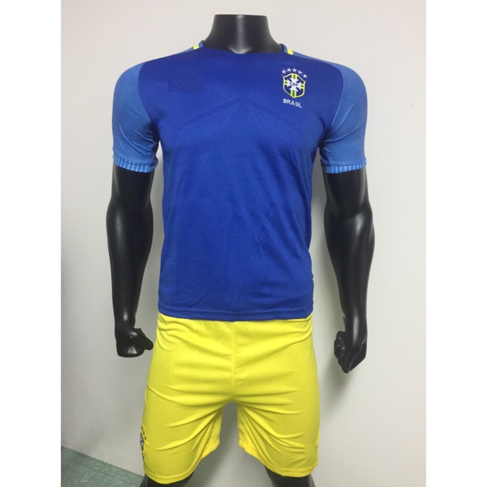 Quần áo đá bóng Brasil  xanh