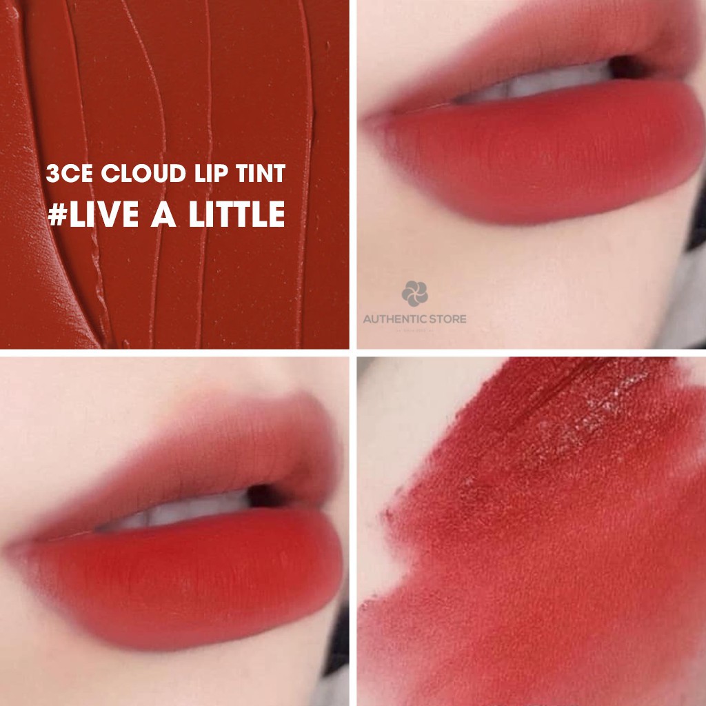 Son 3CE, Cloud Lip Tint Live a Little – Đỏ Gạch