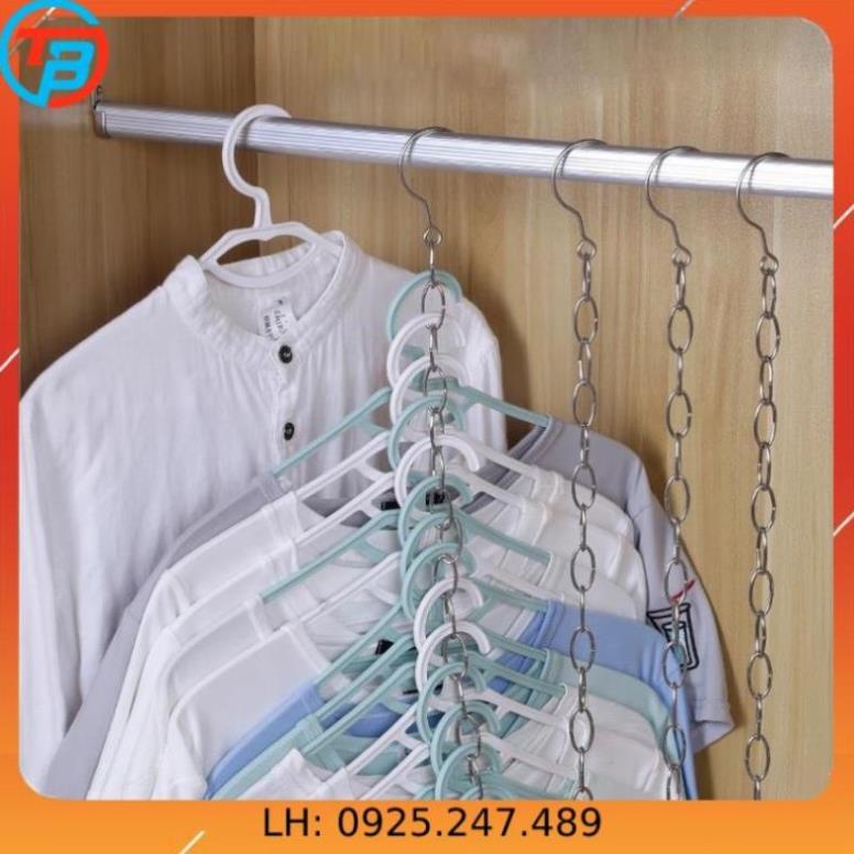 Dây xích inox treo quần áo thông minh tiết kiệm diện tích