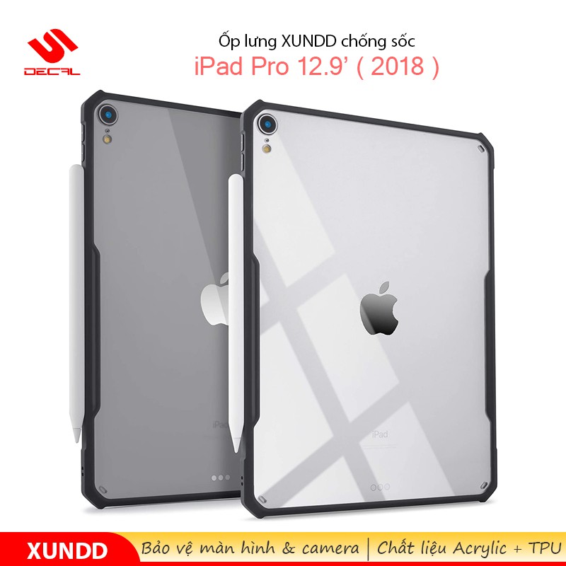 Ốp lưng XUNDD iPad Pro 12.9' (2018), Mặt lưng trong, Viền TPU, Chống sốc | WebRaoVat - webraovat.net.vn