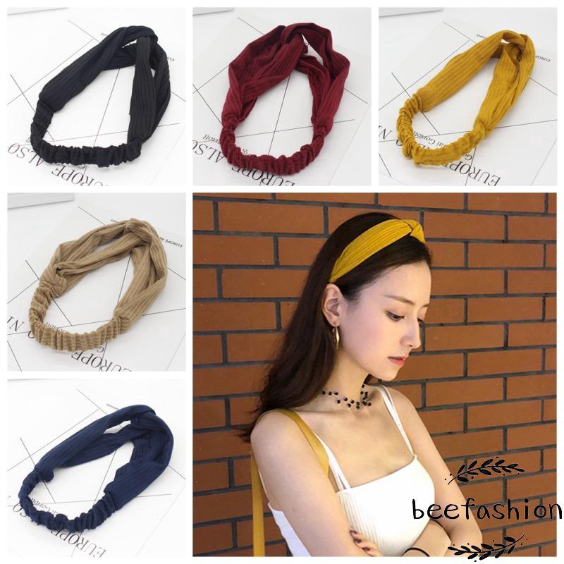 Turban vải thắt nút xinh xắn cho nữ