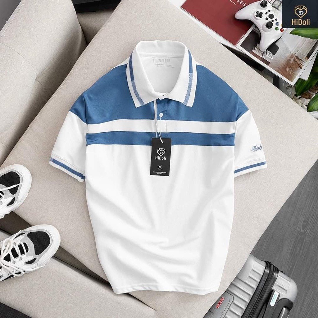 Áo thun polo nam phối màu chất poly cá sấu thoáng mát cao cấp