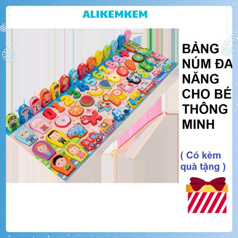 Đồ Chơi Câu Cá [𝑭𝑹𝑬𝑬𝑺𝑯𝑰𝑷] Bộ Đồ Chơi 5in1 Bằng Gỗ Thông Minh