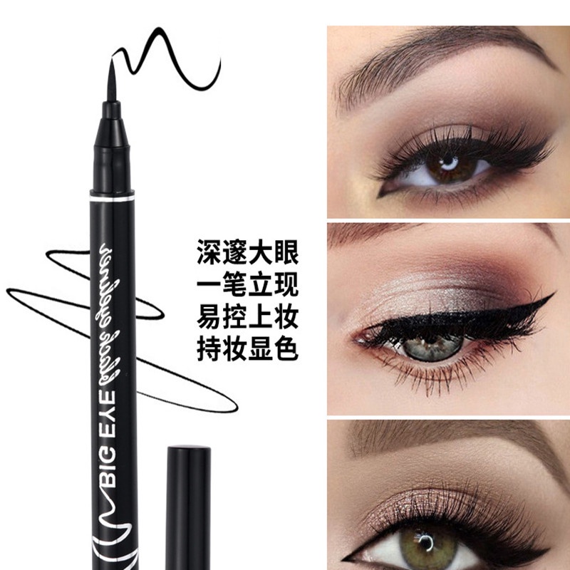 Bút kẻ mắt màu đen cá tính dạng lỏng chống thấm nước chống dầu chống nhòe nhanh khô lâu trôi