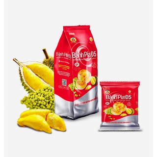 MỸ NGỌC _ 400g Bánh pía Đ5 ĐẬU XANH, SẦU RIÊNG, 1/2 TRỨNG MUỐI - Pia Cake Đ5 400g