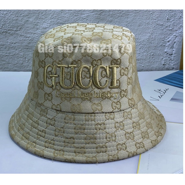[Mã FAMARAL1 giảm 10K đơn 50K]Nón bo cụp bucket G (G) dệt vải nhập thêu chữ gu xì thể thao thời trang