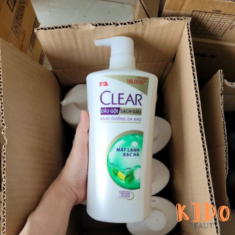 Dầu Gội Sạch Gàu CLEAR Nuôi Dưỡng Da Đầu Mát Lạnh Bạc Hà 170g | 340g | 630g | 900g | 1.4Kg