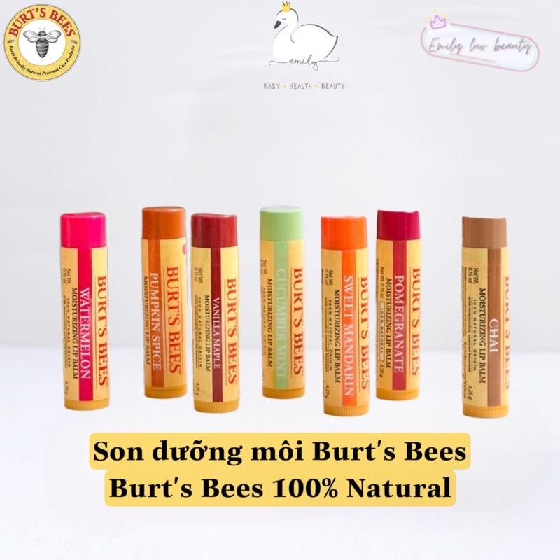 Son dưỡng Burt’s Bee Beeswax Lip Balm