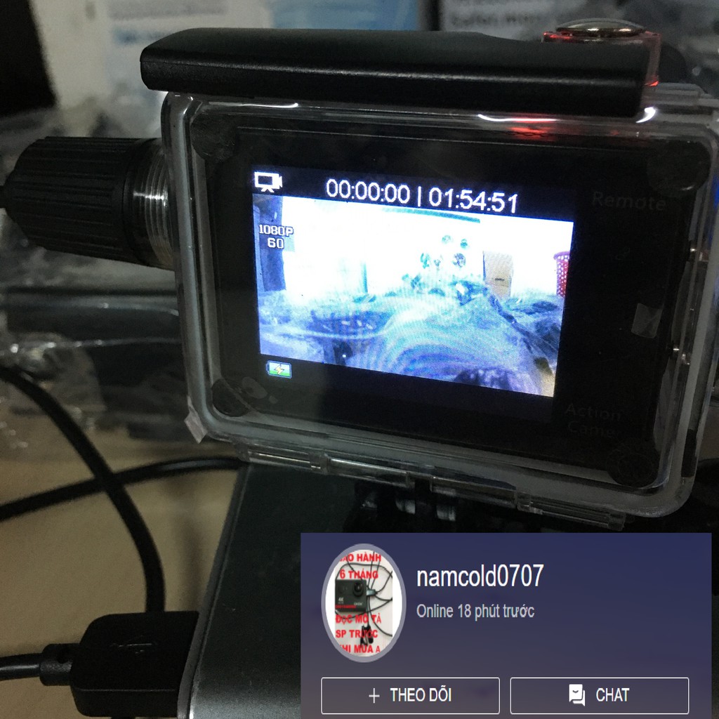 Vỏ chống nước sạc được cho camera hành trình eken h9r | BigBuy360 - bigbuy360.vn