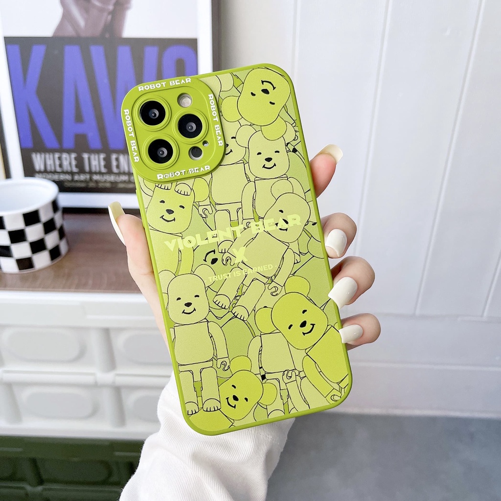 Ốp Lưng HìNh Con GấU BảO Vệ Cho iphone 14 Pro Max i14 plus 13 Pro Max i13 13pro 11 Pro Max i11 X XR Xs Max 12 Pro Max