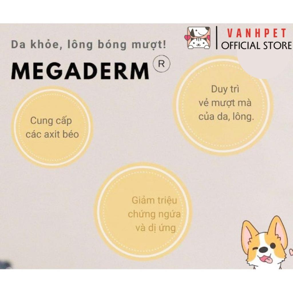 Gói gel dinh dưỡng Virbac Megaderm 4ml giúp mượt lông, da và giảm ngữa cho thú cưng chó mèo - vanhpet