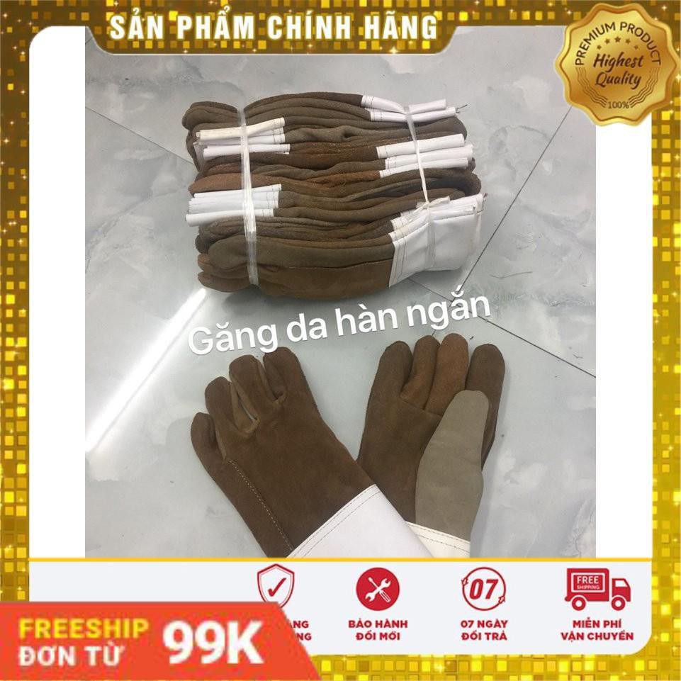 [Mã LIFEHLDEC giảm 10% đơn 99k] Găng tay da hàn chống nóng, chống tia lửa hàn da thật