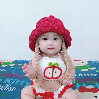 Mũ sợi tóc giả cho bé gái