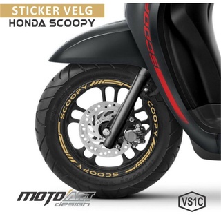 HONDA Miếng Dán DECAL In Chữ SCOOPY VELG Chính Hãng Cho Xe Mô Tô