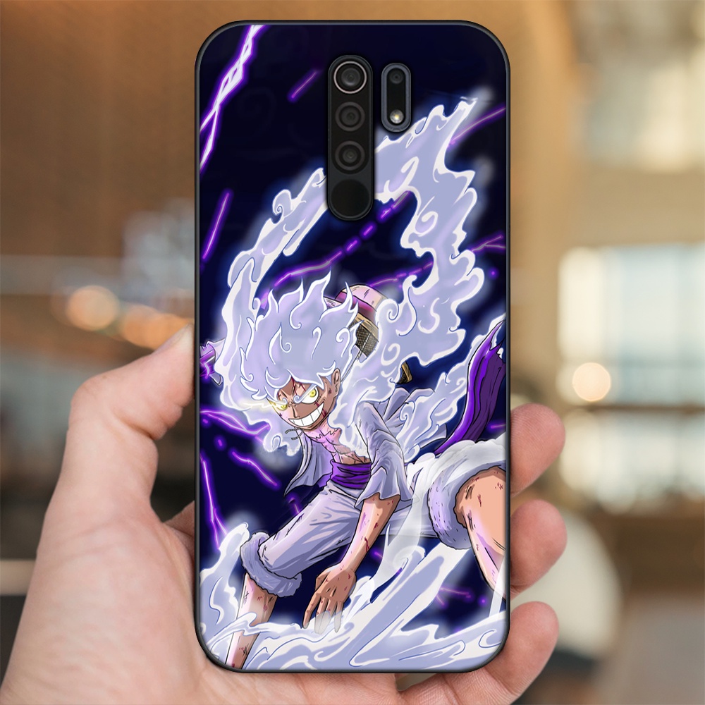 Ốp lưng Xiaomi Redmi 9 viền đen in hình Luffy One Piece