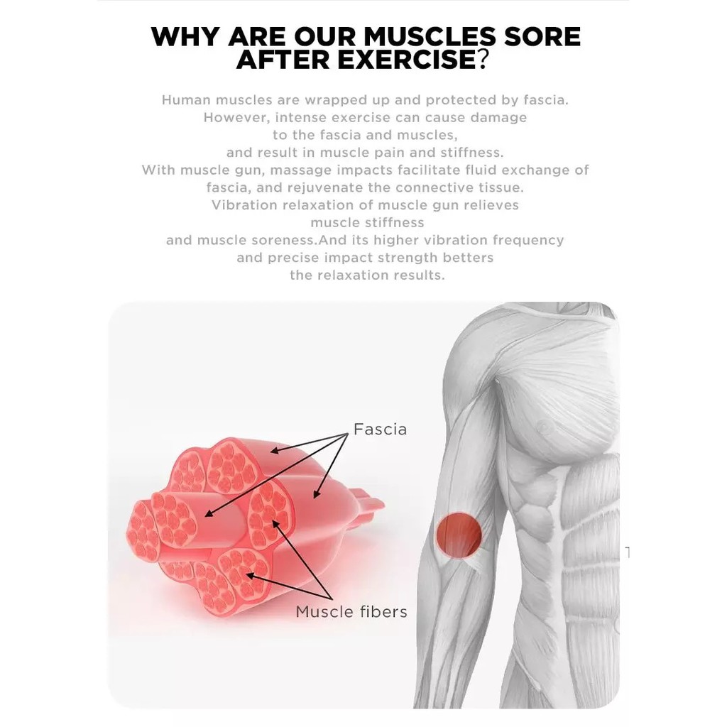 BOOSTER LIGHTSABER Máy massage cầm tay, giãn cơ giúp bạn giảm đau cơ, massa thư giãn toàn thân  4 chế độ, 5 tốc độ massa