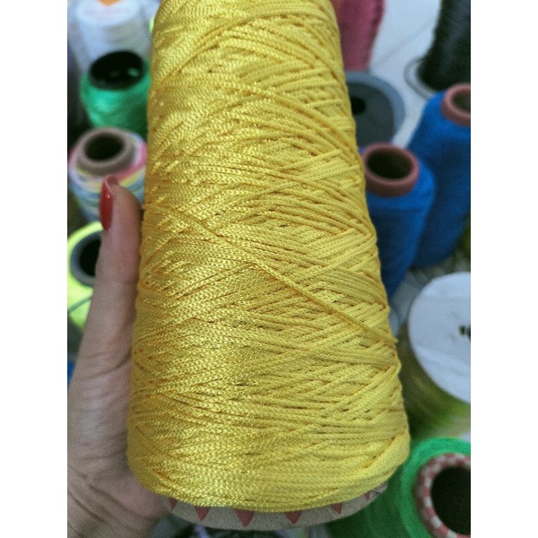 Cuộn dây tim 1mm màu vàng làm handmade nặng 300g dài 200m