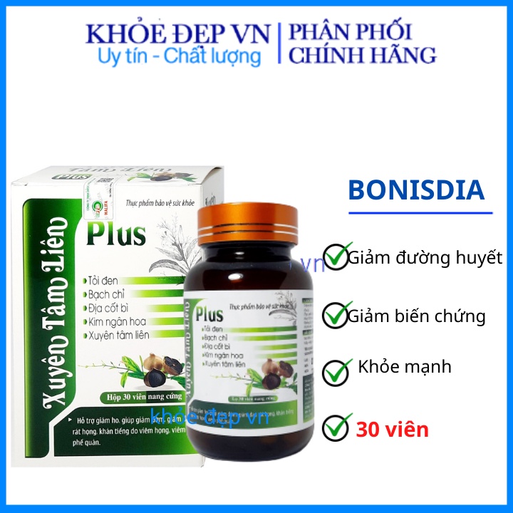 Viên uống Xuyên tâm liên Optiz 2000mg hỗ trợ giải cảm, giảm ho, hắt hơi - Hộp 30 viên