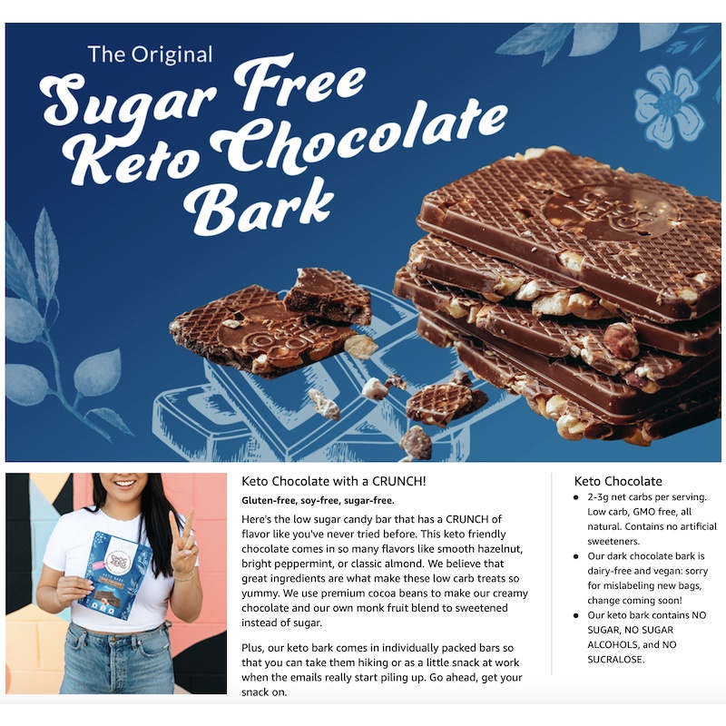 TÚI SOCOLA ĐEN BẠC HÀ ChocZero's Dark Chocolate Peppermint Keto Bark, Sugar Free, Low Carb
