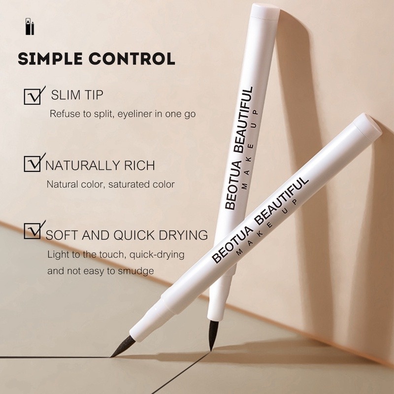 Bút Kẻ Mắt 3 Màu Nhanh Khô Chống Thấm Nước Không Nhòe Lâu Trôi Tự Nhiên