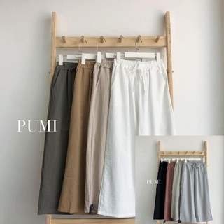 Quần nữ lưng thun ống rộng nhiều màu from lửng freesize Pumi ་