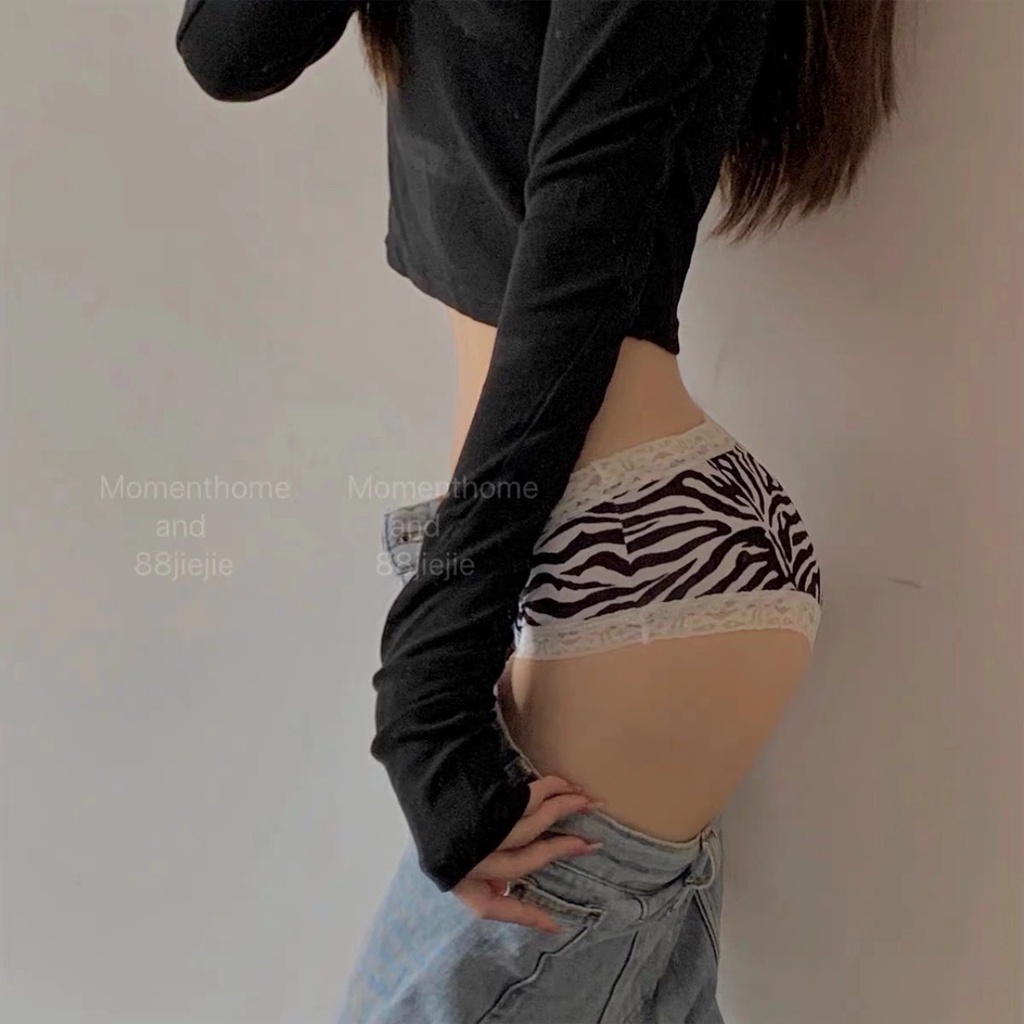 Quần lót nữ lụa băng viền ren họa tiết MORIGIRL, quần chip nữ đẹp Havana FLQ105