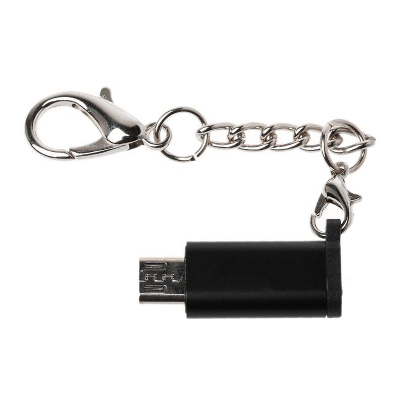Đầu chuyển đổi USB type C sang Micro USB có dây xích cho điện thoại Samsung Xiaomi Android