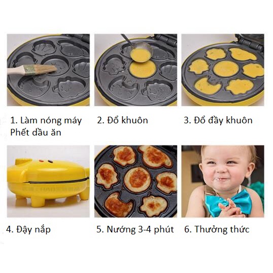 Máy Nướng Làm Bánh Cao Cấp Hình Thú Dễ Thương
