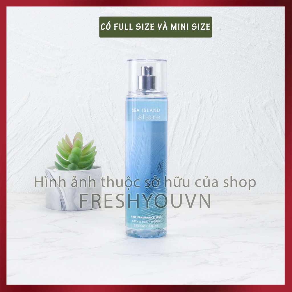 Sea Island Shore - Xịt thơm toàn thân body mist Bath & Body Works khác - Mát